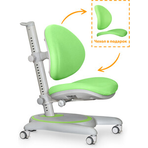 фото Детское кресло mealux ortoback green обивка зеленая однотонная