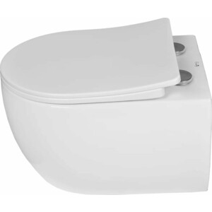 Унитаз подвесной безободковый Emmy с сиденьем микролифт, белый (EY-7010)
