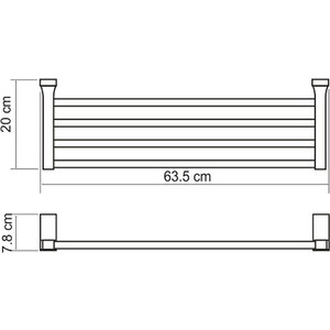 Полка для полотенец Wasserkraft Lopau 65 хром (K-6011)