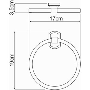 Полотенцедержатель Wasserkraft Oder хром (K-3060)
