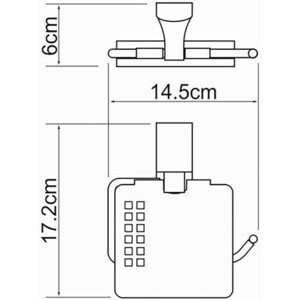Держатель туалетной бумаги Wasserkraft Exter светлая бронза (K-5225)