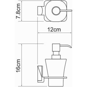 Дозатор для жидкого мыла Wasserkraft Exter светлая бронза (K-5299)