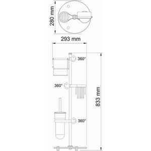 фото Стойка для туалета wasserkraft напольная, хром (k-1256)