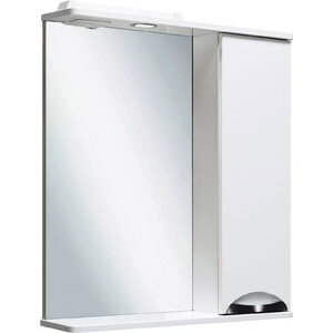 Зеркальный шкаф Runo Барселона 65х75 правый, белый (00000001036) зеркальный шкаф runo марсель 65х75 мята 00 00001219
