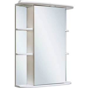 Зеркальный шкаф Runo Гиро 55х75 правый, белый (00000000020) зеркальный шкаф sancos hilton 80х74 с подсветкой ручной выключатель z800