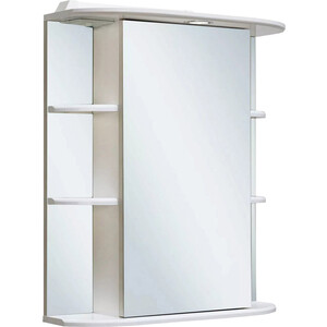 Зеркальный шкаф Runo Гиро 60х75 правый, белый (00000000025) зеркальный шкаф sanstar уника 60х75 с подсветкой белый 370 1 2 4 1
