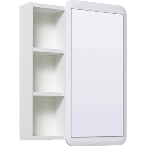зеркало шкаф runo капри 55 универсальный белый ут000003786 Зеркальный шкаф Runo Капри 55х75 белый (УТ000003786)