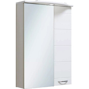 Зеркальный шкаф Runo Кипарис 50х75 белый (00000000800) зеркальный шкаф sancos hilton 80х74 с подсветкой ручной выключатель z800