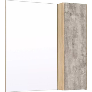 Зеркальный шкаф Runo Мальта 70х75 дуб/серый (00-00001102) зеркальный шкаф mixline байкал 70 белый серый 4640030869626