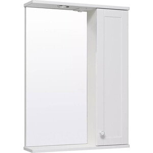 Зеркальный шкаф Runo Мерида 58х80 правый, белый (00-00000740) зеркальный шкаф sancos hilton 80х74 с подсветкой ручной выключатель z800