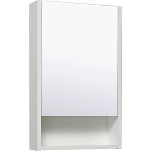 Зеркальный шкаф Runo Микра 40х65 правый, белый (УТ000002341) зеркальный шкаф runo лада 40х65 белый 00 00001192