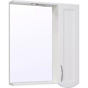 Зеркальный шкаф Runo Неаполь 65х75 правый, белый (00-00001030) зеркальный шкаф runo римини 65х75 правый белый 00 00001256