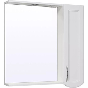 Зеркальный шкаф Runo Неаполь 75х75 правый, белый (00-00001031) зеркальный шкаф runo неаполь 75х75 правый белый 00 00001031