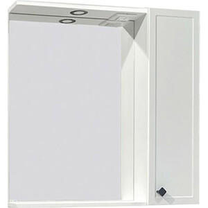 Зеркальный шкаф Runo Римини 75х75 правый, белый (00-00001257) шкаф 1 дверный принцесса мелания римини арт 2032