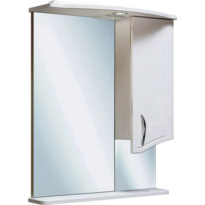 Зеркальный шкаф Runo Севилья 60х75 правый, белый (00000000790) зеркальный шкаф de aqua эколь 60х75 с подсветкой белый 185083