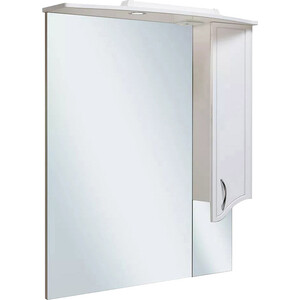 Зеркальный шкаф Runo Севилья 75х105 правый, белый (00000000002) зеркальный шкаф emmy донна 45х60 правый с подсветкой белый don45bel r