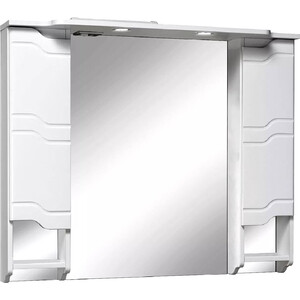 Зеркальный шкаф Runo Стиль 105х80 белый (00000001119) зеркальный шкаф sancos hilton 80х74 с подсветкой ручной выключатель z800