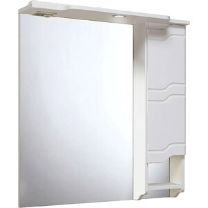 Зеркальный шкаф Runo Стиль 75х80 правый, белый (00000001128) зеркальный шкаф runo стиль 105х80 белый 00000001119