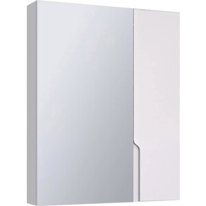 Зеркальный шкаф Runo Стокгольм 60х75 белый (00-00001126) зеркальный шкаф sanstar уника 60х75 с подсветкой белый 370 1 2 4 1