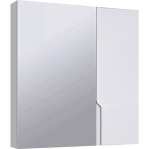 Зеркальный шкаф Runo Стокгольм 70х75 белый (00-00001127) зеркальный шкаф style line стокгольм 70х70 белый рифленый софт лс 00002322