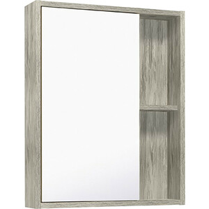 Зеркальный шкаф Runo Эко 52х65 скандинавский дуб (00-00001185) зеркальный шкаф runo эко 52х65 серый бетон 00 00001184