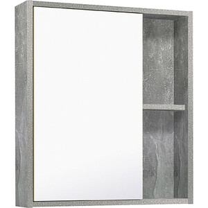 Зеркальный шкаф Runo Эко 60х65 серый бетон (00-00001186) зеркальный шкаф corozo чикаго 75 бетон sd 00000303