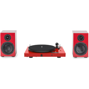 фото Виниловый проигрыватель pro-ject set jukebox e1 + speaker box 5 red/red