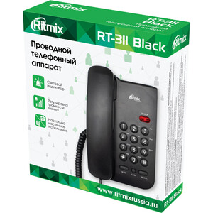 Проводной телефон Ritmix RT-311 black - фото 4