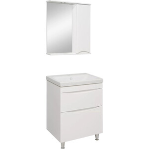 Мебель для ванной Runo Афина 60х46 напольная, белая комплект плетеной мебели t286a y137c w53 brown афина
