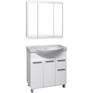 Мебель для ванной Runo Эрика 80х51 белая зеркальный шкаф runo эрика 80х81 белый ут000003321
