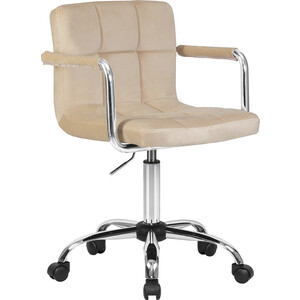 Офисное кресло для персонала Dobrin TERRY LM-9400 бежевый велюр (MJ9-10) офисное кресло для персонала dobrin terry lm 9400 кремовый