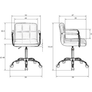 фото Офисное кресло для персонала dobrin terry lm-9400 серый велюр (mj9-75)