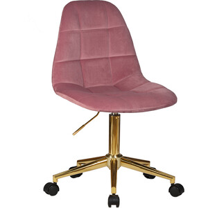 Офисное кресло для персонала Dobrin DIANA LM-9800-Gold розовый велюр (MJ9-32) офисное кресло для посетителей dobrin cody mesh lmr 102n mesh
