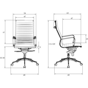 Офисное кресло для руководителей Dobrin CLARK LMR-101F коричневый лофт №320