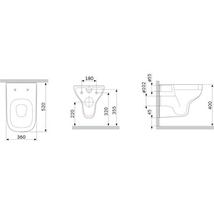 Унитаз подвесной безободковый Am.Pm X-Joy S с сиденьем микролифт (C85A1702SC)