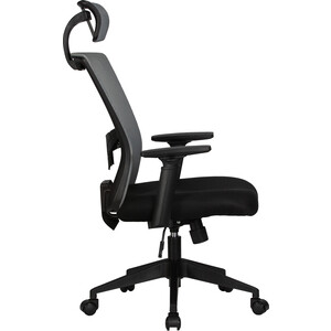 фото Офисное кресло для персонала dobrin nixon lmr-121b черный, серая сетка