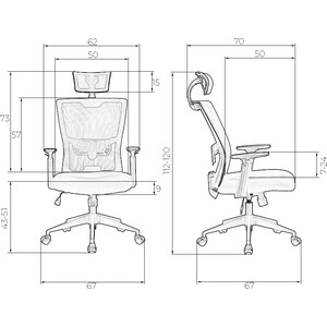 фото Офисное кресло для персонала dobrin nixon lmr-121b черный, серая сетка