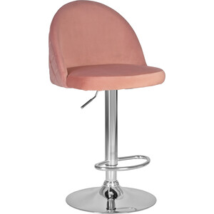 Стул барный Dobrin MILANA LM-3036 пудрово-розовый велюр (MJ9-32) офисное кресло для персонала dobrin terry lm 9400 пудрово розовый велюр mj9 32