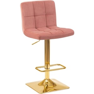 Стул барный Dobrin GOLDIE LM-5016 пудрово-розовый велюр (MJ9-32) офисное кресло для персонала dobrin terry lm 9400 пудрово розовый велюр mj9 32