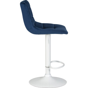 фото Стул барный dobrin tailor white lm-5017_whitebase синий велюр (mj9-117)