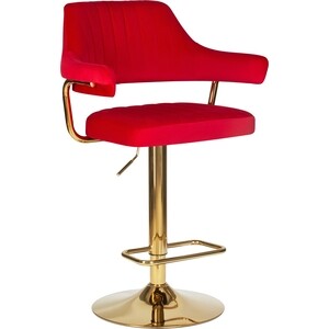 Стул барный Dobrin CHARLY GOLD LM-5019_Golden красный велюр (MJ9-45) проложенный стул стол стекируемые красный 10 шт
