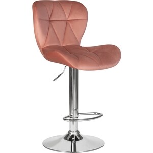 Стул барный Dobrin BARNY LM-5022 пудрово-розовый велюр (MJ9-32) офисное кресло для персонала dobrin terry lm 9400 пудрово розовый велюр mj9 32