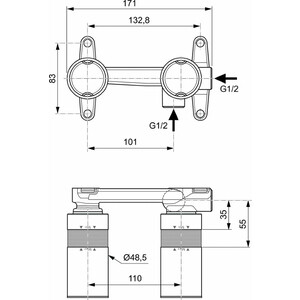 Механизм Ideal Standard Built-in (A1313NU)