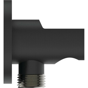 фото Шланговое подключение ideal standard idealrain 1/2'' с держателем душевой лейки, черный шелк (bc807xg)