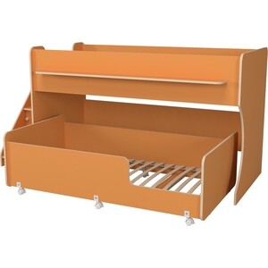 Двухъярусная кровать с лестницей с ящиками Капризун Капризун 12 (Р444-2-оранжевый) кровать двухъярусная капризун р434 3 белая