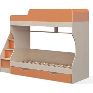 фото Кровать двухъярусная с ящиками капризун капризун 6 (р443-оранжевый)