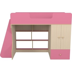 Кровать чердак со шкафом Капризун Капризун 10 (Р446-розовый) Капризун 10 (Р446-розовый) - фото 2