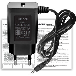 Адаптер Ginzzu HUB GR-487UAB Ginzzu USB 2.0 7 port + adapter