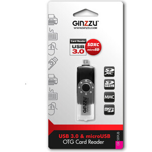 Картридер Ginzzu Картридер EXT GR-589UB USB3.0/OTG microUSB