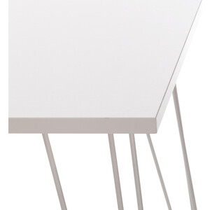 TetChair Стол STAR ЛДСП/металл, 110х70х75 см, белый топ/белые ножки